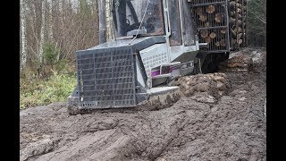 Logset 6F stuck in mud extreme deep mud conditions [upl. by Ahsahtan91]