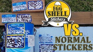 Eggshell Stickers Vs Normal Stickers Review  Buff Test [upl. by Payne]