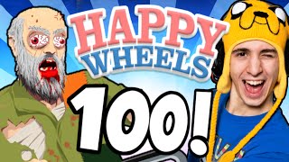 LIVE  Happy Wheels Ep100 [upl. by Ashling]