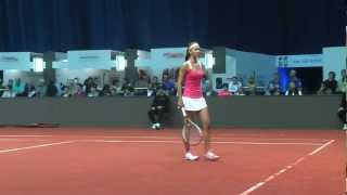 Match ball Anastasia Pivovarova vs Dinah Pfizenmaier  Porsche Tennis Grand prix 2012 [upl. by Melodee]