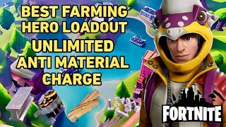 Fortnite STW Best Outlander Farming Loadout Unlimited Anti Material Charge and Crafting Materials [upl. by Ahsieuqal]