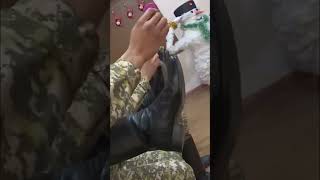 How to polish Soviet Boots in Russian Army [upl. by Daniels]