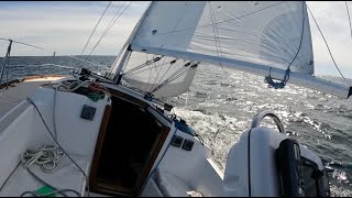 Sailing Pentwater Michigan to White Lake Singlehanded [upl. by Alger]