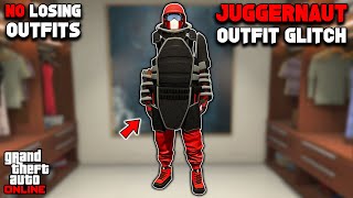 NEW EASY GTA 5 COLORED JUGGERNAUT OUTFIT GLITCH 168 No Transfer Glitch [upl. by Aiseneg457]