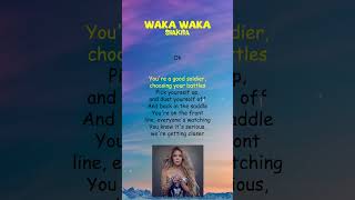 Shakira  Waka Waka Lyrics shorts [upl. by Sukram]