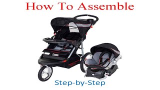 How to assemble Baby Trend Expedition Jogger Travel System Black [upl. by Traci238]