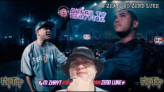 M ZHAYT VS ZEND LUKE  REACTION VIDEO  FLIPTOP  BWELTA BALENTONG 11 [upl. by Mou131]