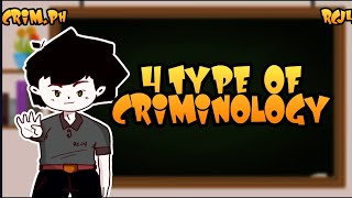 4 TYPE OF CRIMINOLOGY  WHAT IS CRIMINOLOGY  RCJ4Tv philippines criminology [upl. by Endaira599]