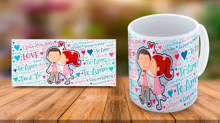 PLANTILLAS TAZAS SAN VALENTIN [upl. by Aihsela]