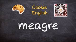 Meagre Pronunciation Paraphrase Listen amp Practice [upl. by Lodhia]