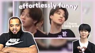 BTS jimin being effortlessly funny  REACTION [upl. by Ineslta]