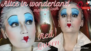 Queen of hearts inspired makeup look tutorial from Alice in Wonderland The Red Queen [upl. by Norma]