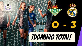 🔎👩 ¡El RMadrid Femenino se Impone con Autoridad Betis 03 Real Madrid 💪 I ¡¡Líderes de la LigaF [upl. by Etienne255]