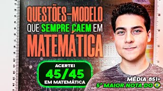 QUESTÕES que SEMPRE CAEM em MATEMÁTICA do ENEM QuestõesModelos [upl. by Kitrak]