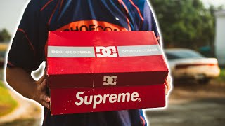 UNBOXING ORIGINAL 1999 DEADSTOCK SUPREME DC SHOES TORSION COLLAB [upl. by Lerred248]