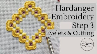 Hardanger Embroidery Tutorial part 3  Eyelets amp Cutting [upl. by Myrwyn146]