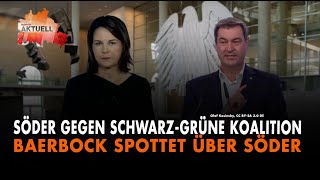 Baerbock spottet über Söders Absage zur schwarzgrünen Koalition [upl. by Dlared202]