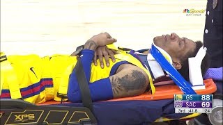 Patrick McCaw Scary INJURY  Warriors vs Kings  March 31 2018  201718 NBA Season [upl. by Anauj409]