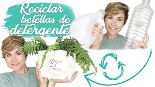 ¡NUNCA más tirarás las BOTELLAS de DETERGENTE  MACETAS MUY RESISTENTES paso a paso [upl. by Dorine]