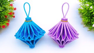 Xmas Tree Ornaments Ideas DIY 🎄 Easy Hanging Christmas Craft 🎄 Foamiran Crafts At Home Decorations [upl. by Lezley]