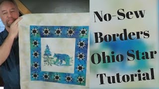 NoSew Border  Ohio Star Tutorial  Quilt Border [upl. by Conger228]