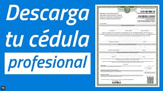 ¿Cómo descargar la cédula profesional Tutorial paso a paso [upl. by Isadora928]