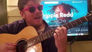 How To REALLY Play Leray Trippie Redd  chords tabs easy guitar tutorial beginner lesson [upl. by Ollecram989]