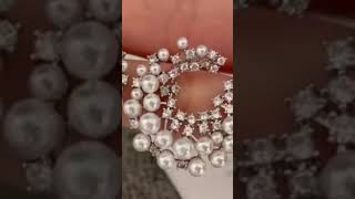 Silver pearl amp stone earring Designing [upl. by Dilan176]