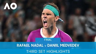 Rafael Nadal v Daniil Medvedev 3rd Set Highlights F  Australian Open 2022 [upl. by Riess]