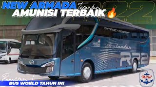 AMUNISI TERBAIK quotNEW ARMADAquot🤩 PAMERAN BUS WORLD 2022 quotSKYLANDER R22quot🔥 siap meramaikan pameran [upl. by Nandor549]