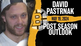 David Pastrnak Reacts On His Growth As A Player This Season Lingering Injury [upl. by Kerianne]