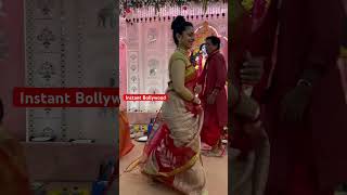 Tanisha Mukherjee During Diwali 🪔 Puja shorts [upl. by Rafiq]