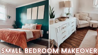 DIY Small Bedroom Makeover on a Budget with Decorating Ideas [upl. by Neesay]