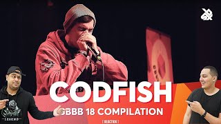 CODFISH  Grand Beatbox Battle Champion 2018 Compilation  REACTION [upl. by Fulmis]