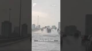 Houston Texas storms Ponding on the 59288 overpass on May 28 shorts [upl. by Hanyaz83]