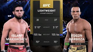 Islam Makhachev vs Edson Barboza Full Fight  UFC 5 Fight Night [upl. by Olympe235]