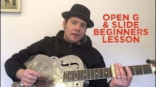 Open G Slide amp Guitar Beginners Lesson [upl. by Luane]