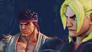 ALL Ken amp Ryu CutScenes amp Fights Street Fighter V Story Mode [upl. by Ais555]