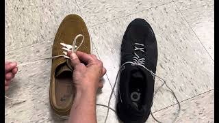 Need a tighter shoe Sick of the double knot Use the GRANNY KNOT and BETTER BOW method [upl. by Eeladnerb468]