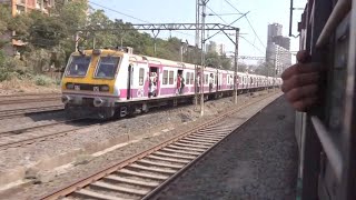 Deccan Queen Parallely Overtaking Fast Local amp Also Slow Local Trains At Mulund amp Nahur In Mumbai [upl. by Stolzer]