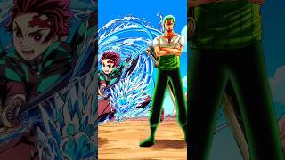 Tanjiro vs Zoro  who is stronger  demonslayer onepiece [upl. by Deloria]