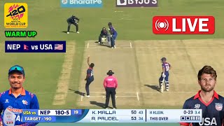 LIVE 🔴 Nepal vs USA Warm up Match Live ICC T20 World Cup 2024 Live  Nepal vs USA Live Streaming [upl. by Ignaz609]