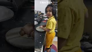 Aaj mein apne papa k sath me roti bnayi [upl. by Jerrylee]