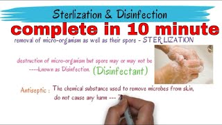 All About sterilization and Disinfection  Different method of sterilization make your Notes [upl. by Divadnoj]