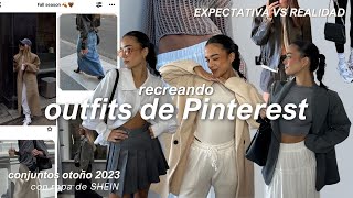 recreando outfits aesthetic de Pinterest con ropa de SHEIN · otoño 2023  expectativa vs realidad [upl. by Swaine924]