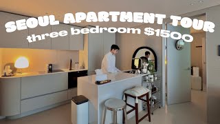 1500 three bedroom new korean apartment tour seoul vlog black amp white modern aesthetic [upl. by Ayotal768]