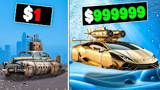 1 to 1000000 Submarine Car in GTA 5 [upl. by Nessa]