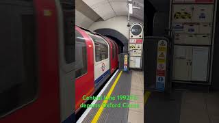 Central Line 1992TS departs Oxford Circus londonundergroundtransport [upl. by Sammie]