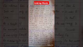 Linking Words In English shorts english grammar vocabulary onlineteachingforall [upl. by Tallulah79]