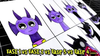 Dibujo fase 1 VS fase 2 VS fase 3 VS fase 4 VS fase 5 VS fase 6 en Incredibox Sprunki  Durple ⚠️ [upl. by Valerye399]